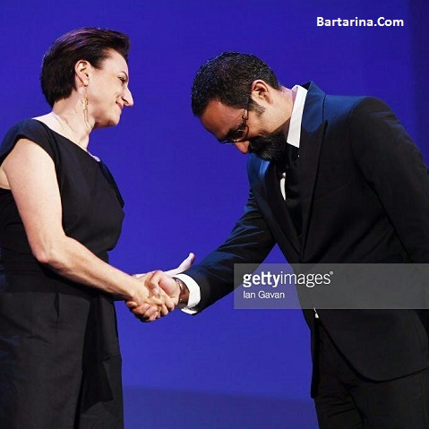فیلم دست دادن نوید محمدزاده و جلیلوند با زن در جشنواره ونیز